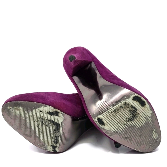Steve Madden TRINITIE Suede 5" Stiletto Heels Size 7M Purple - Picture 5 of 9